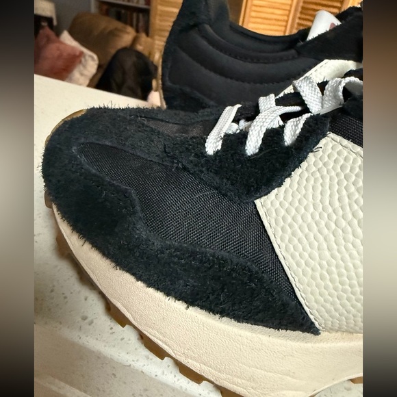 Black and Cream Sneakers with Gum Sole - Picture 6 of 7